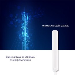 Qoltec Antena 5G LTE DUAL | 15 dBi | Zewnętrzna