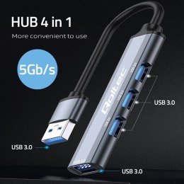 Qoltec Hub Adapter USB 3.0 4w1| 4x USB 3.0