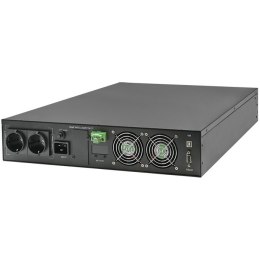 Qoltec Zasilacz awaryjny UPS do RACK | 3kVA | 3000W | Power Factor 1.0 | LCD | EPO | USB | On-line