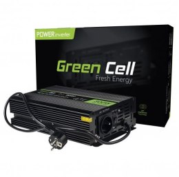 ZESTAW PRZETWORNICA Green Cell 12V->230V 300W/600W CZYSTY SINUS + AKUMULATOR AGM 12V 45Ah